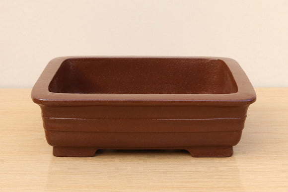 (C) Unglazed Rectangular Bonsai Pot 3 - 8