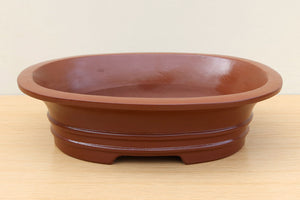 (E) Unglazed Oval Bonsai Pot 1 - 12"