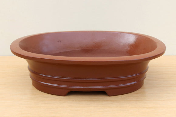 (E) Unglazed Oval Bonsai Pot 1 - 12