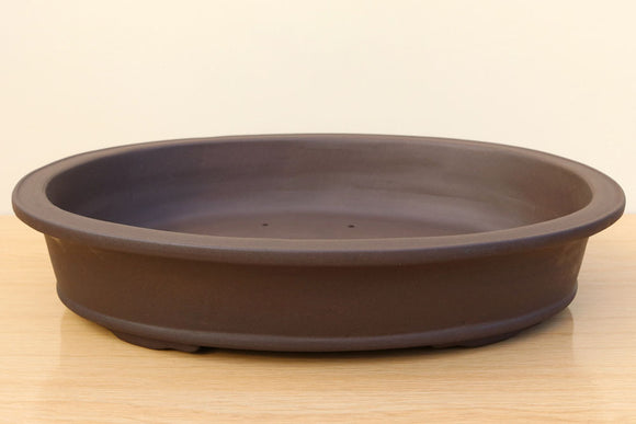 (H) Unglazed Oval Bonsai Pot - 18