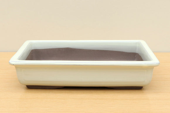 (D) Glazed Rectangular Shallow Bonsai Pot - 10