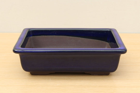 (C) Glazed Rectangular Bonsai Pot - 8