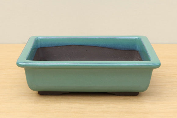 (C) Glazed Rectangular Bonsai Pot - 8