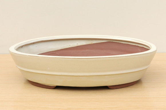 (E) Glazed Oval Bonsai Pot - 12