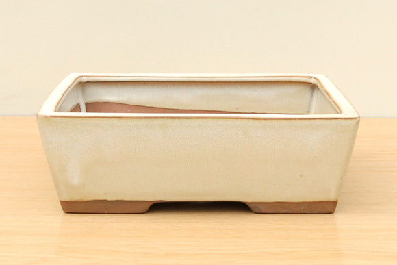 (D) Glazed Rectangular Bonsai Pot - 10