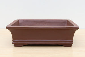 (E) Unglazed Rectangular Bonsai Pot 3 - 12"