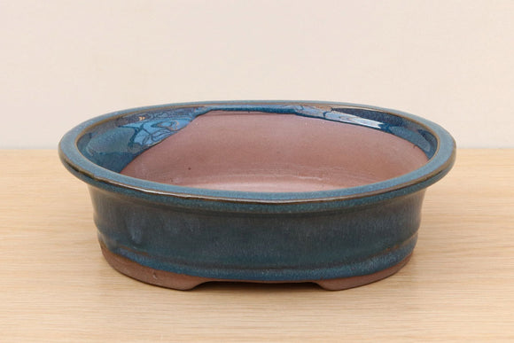 (C) Glazed Oval Bonsai Pot - 8