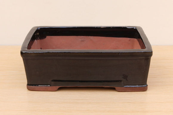 (C) Glazed Rectangular Bonsai Pot - 8