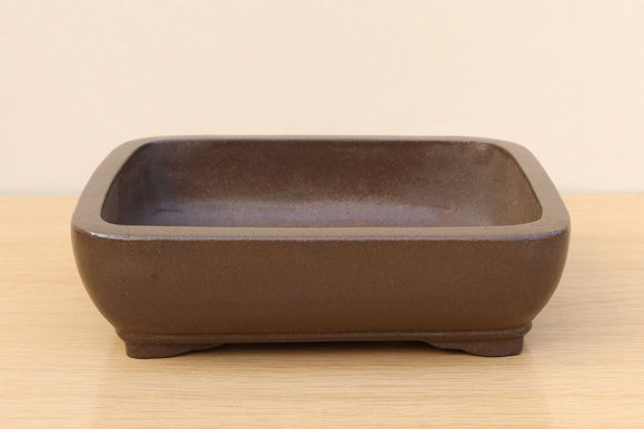 (C) Unglazed Rectangular Bonsai Pot 6 - 8