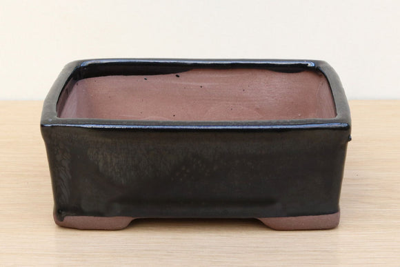 (B) Glazed Rectangular Bonsai Pot - 6