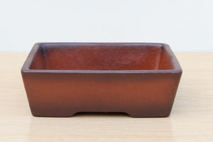 (B) High-quality Unglazed Rectangular Bonsai Pot - 6"