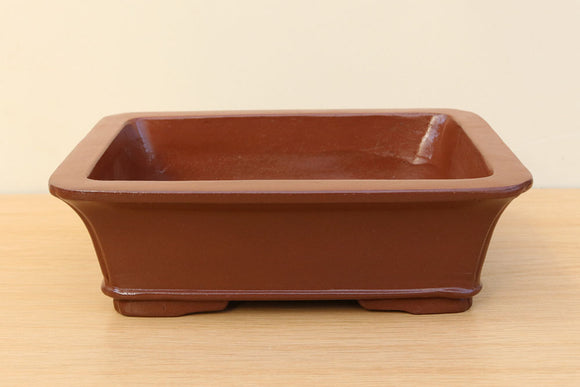 (D) Unglazed Rectangular Bonsai Pot - 10