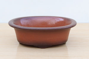 (B) High-quality Unglazed Oval Bonsai Pot 2 - 6"