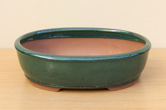 (D) Glazed Oval Bonsai Pot - 10