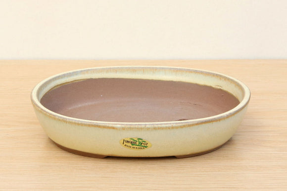 (B) Tongrae Glazed Oval Bonsai Pot - 6