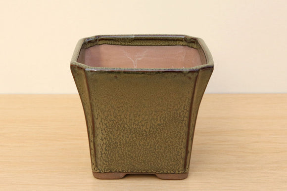 (A) Glazed Square Cascade Bonsai Pot - 5