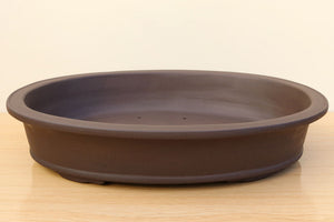 (H) Unglazed Oval Bonsai Pot - 18"