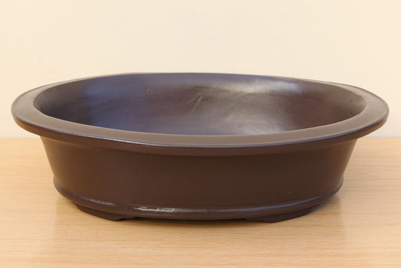(G) Unglazed Oval Bonsai Pot - 16
