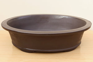 (I) Unglazed Oval Bonsai Pot - 20"