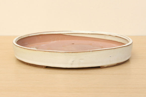 (D) Glazed Oval Bonsai Forest Pot - 10